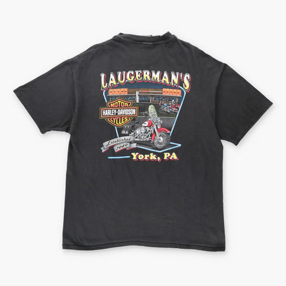 Vintage 1996 HARLEY DAVIDSON 'Classic' Pocket Faded Motorcycle T-Shirt (XL)