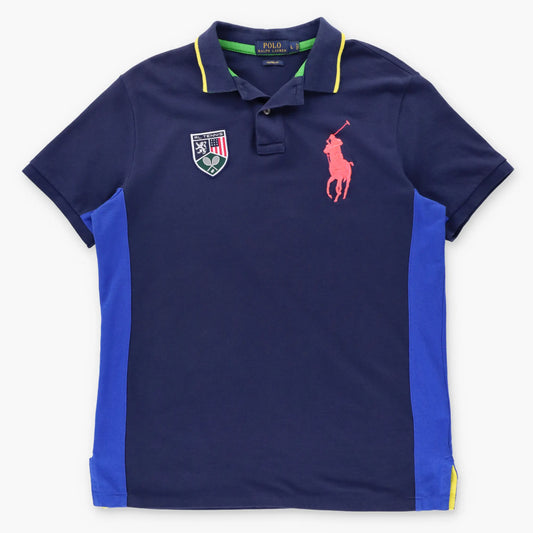 Vintage POLO RALPH LAUREN 'Custom Fit' US Open Big Pony Tennis Polo Shirt (M-L)