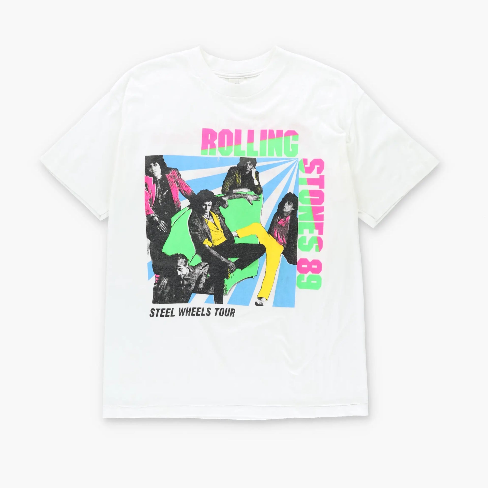 1989 Vintage Rolling Stones Steel Wheels Tour USA Made Vintage T 1989 Vintage Rolling Stones Steel Wheels Tour USA Made Vintage T