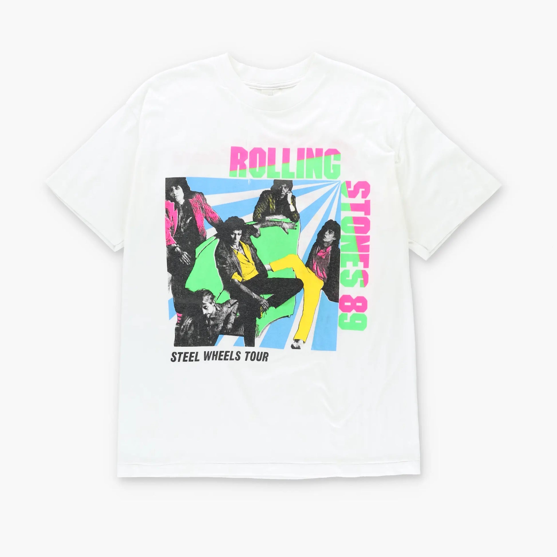 1989 Vintage Rolling Stones Steel Wheels Tour USA Made Vintage T 1989 Vintage Rolling Stones Steel Wheels Tour USA Made Vintage T