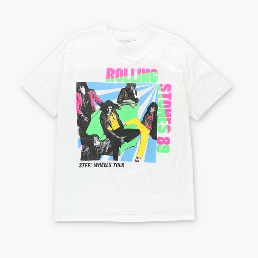 1989 Vintage Rolling Stones Steel Wheels Tour USA Made Tee (M-L)