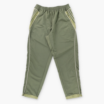 Vintage ADIDAS Logo Patch Green & Cream Piping Zip Cuff Track Pants (L) ***COCO Vintage Sole Melbourne