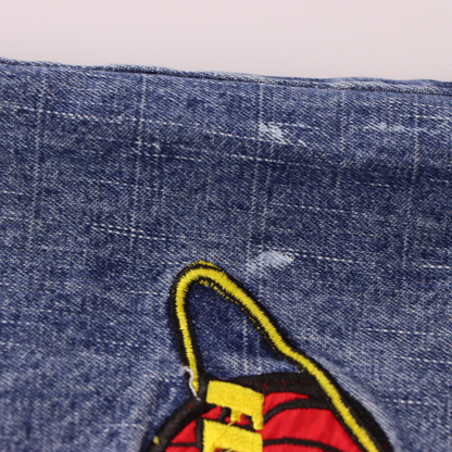 DTEK Y2K NBA 'All Stars Players' Embroidered Patch Basketball Jeans (42 x 32)
