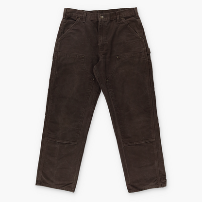 CARHARRT B136 'Dungaree Fit' Brown Carpenter Jeans (34 x 32)