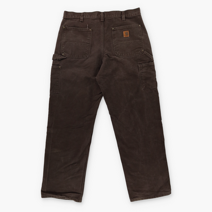 CARHARRT B136 'Dungaree Fit' Brown Carpenter Jeans (34 x 32)