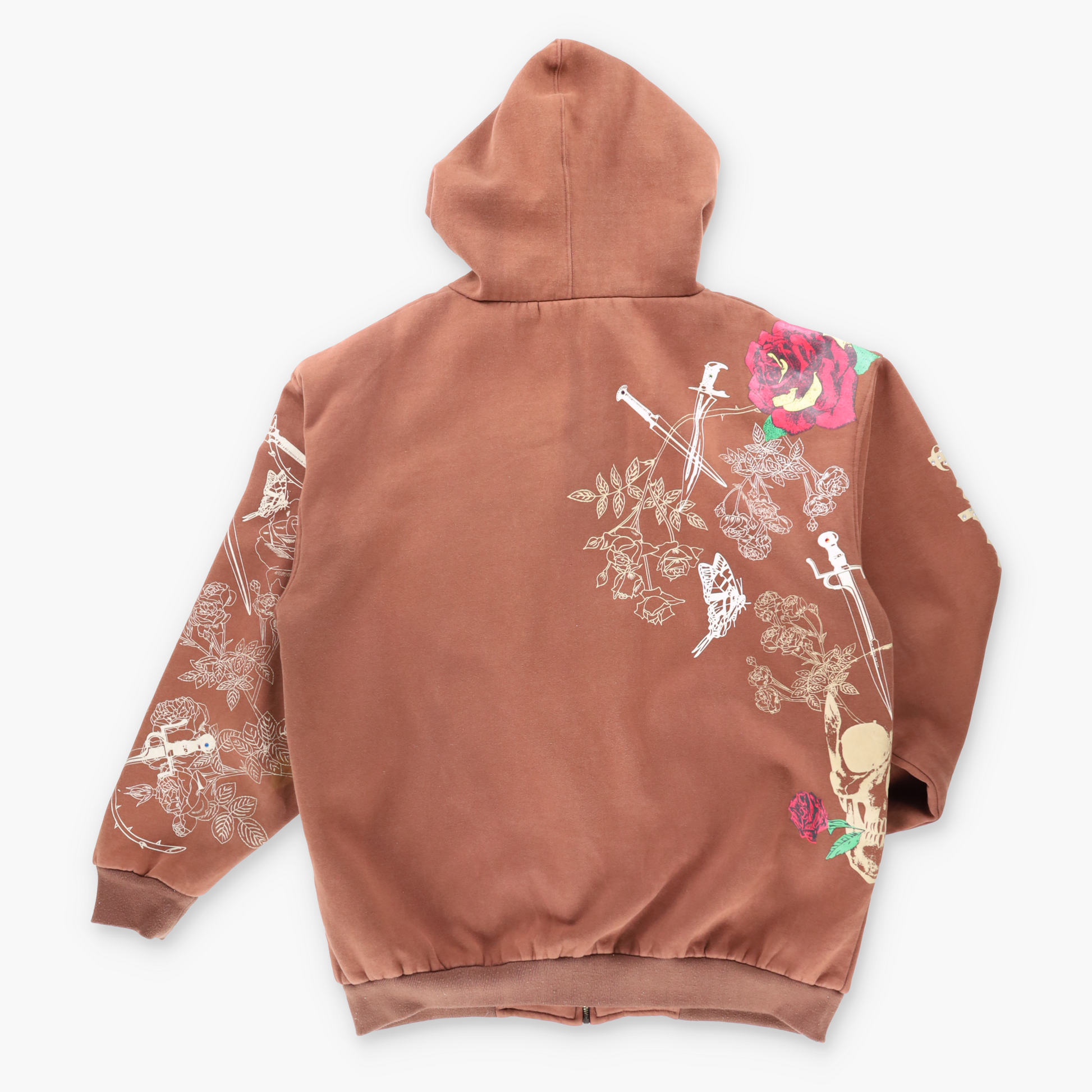 Vintage AKCESS Y2K Embelilshed Brown Hooded Sweatshirt *Aubs Vintage Sole Melbourne