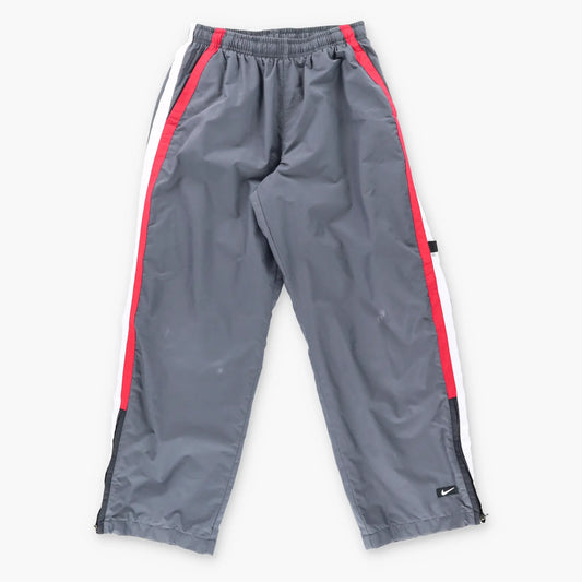 Vintage NIKE Swoosh Grey & Red Stripe Track Pants (S) *Aubs Vintage Sole Melbourne