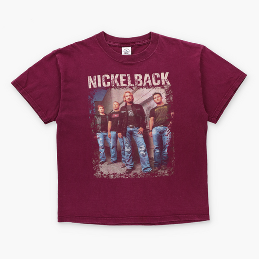 Nickelback 2006 Tour Double Sided Burgundy DELTA Band Tee (M)
