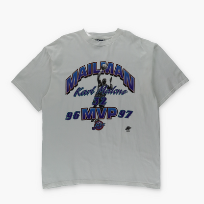 NBA Utah Jazz 'Mailman' Karl Malone #32 MVP 1996-97 T-Shirt (XL)