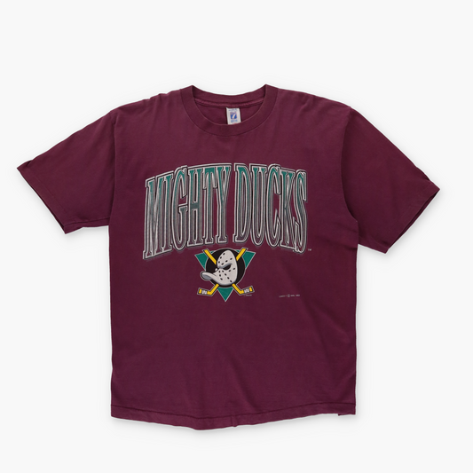 'USA Made' Disney 1993 Mighty Ducks Hockey Team Single Stitch T-Shirt (XL)