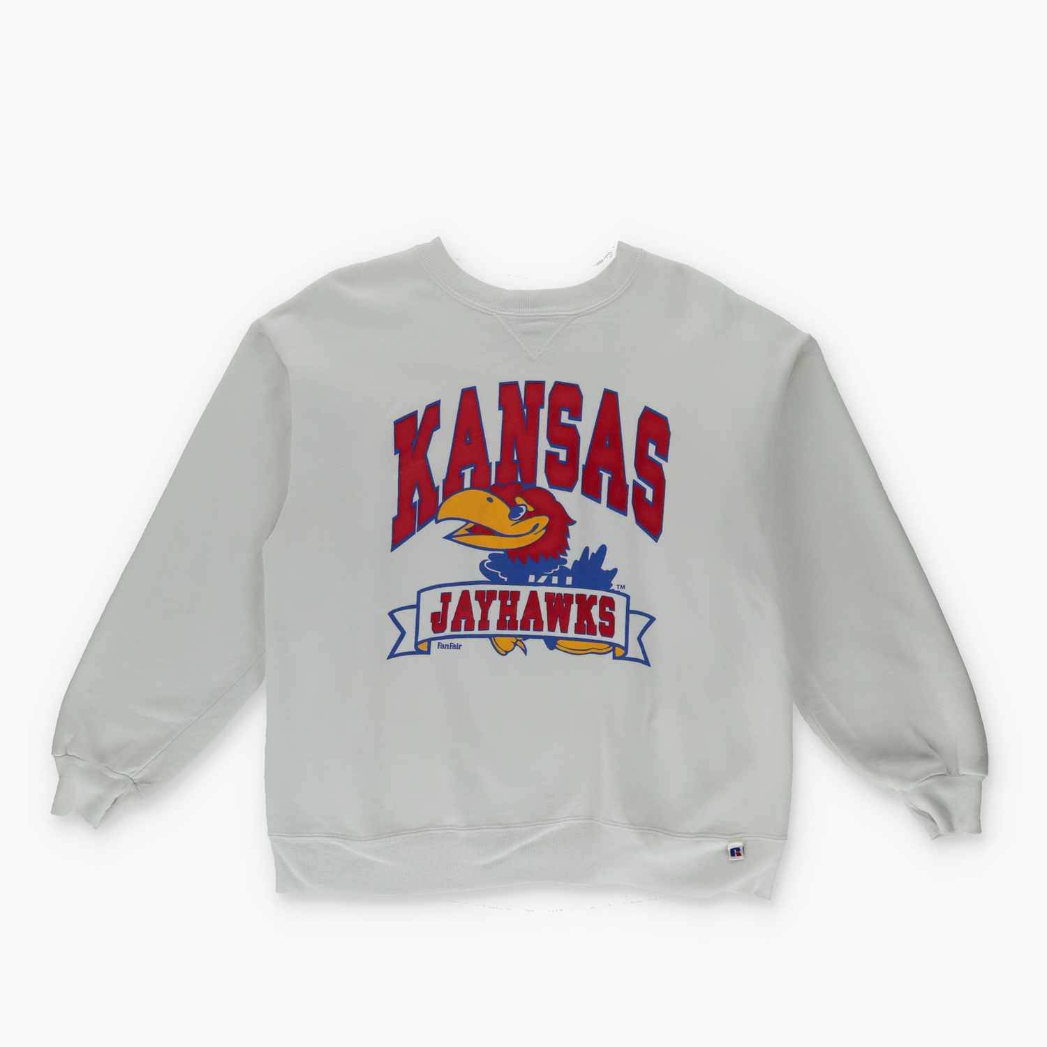 RUSSELL ATHLETIC NCAA 'USA Made' Kansas Jayhawks 50/50 Sweatshirt (M) - Vintage Sole Melbourne