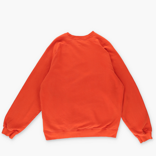 NIKE Embroidered Small Swoosh Vintage Orange Sweatshirt (XL)
