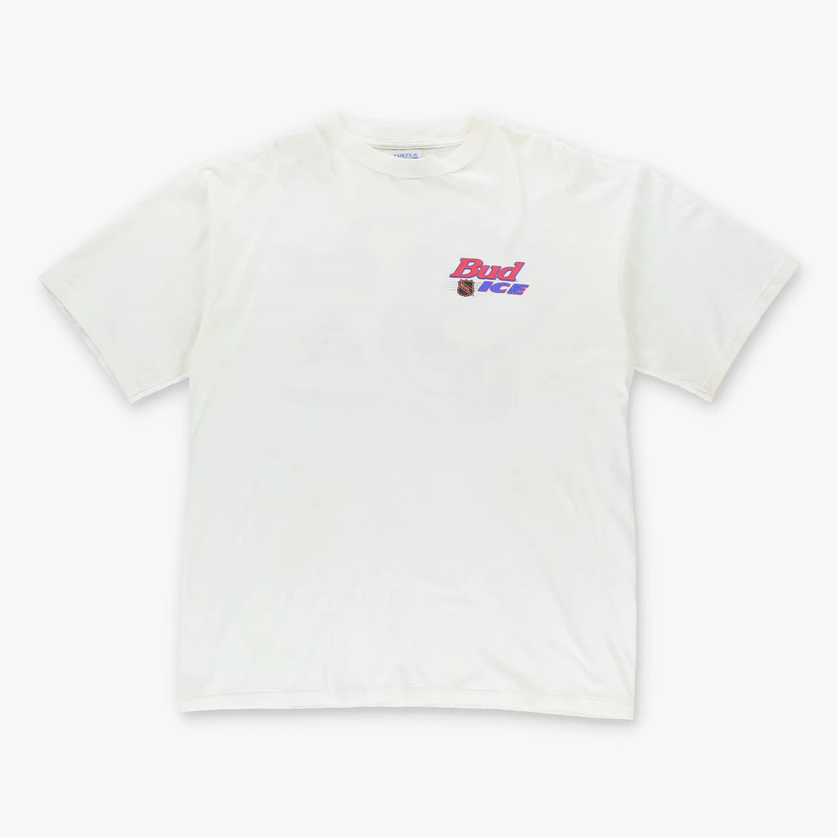 Vintage 90's BUD ICE NHL Phoenix Coyotes 'Dooby Dooby Doo' Ice Hockey White T-Shirt (XL)