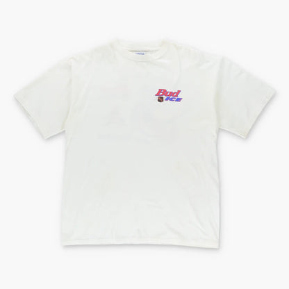 Vintage 90's BUD ICE NHL Phoenix Coyotes 'Dooby Dooby Doo' Ice Hockey White T-Shirt (XL)