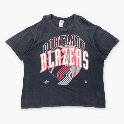 Vintage NBA Portland Blazers USA Made Black Single Stitch Tee (XXL)