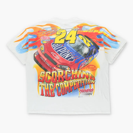 Vintage NASCAR Jeff Gordon #24 "Trial By Fire" All Over Print CHASE AUTHENTICS Tee (XXL)