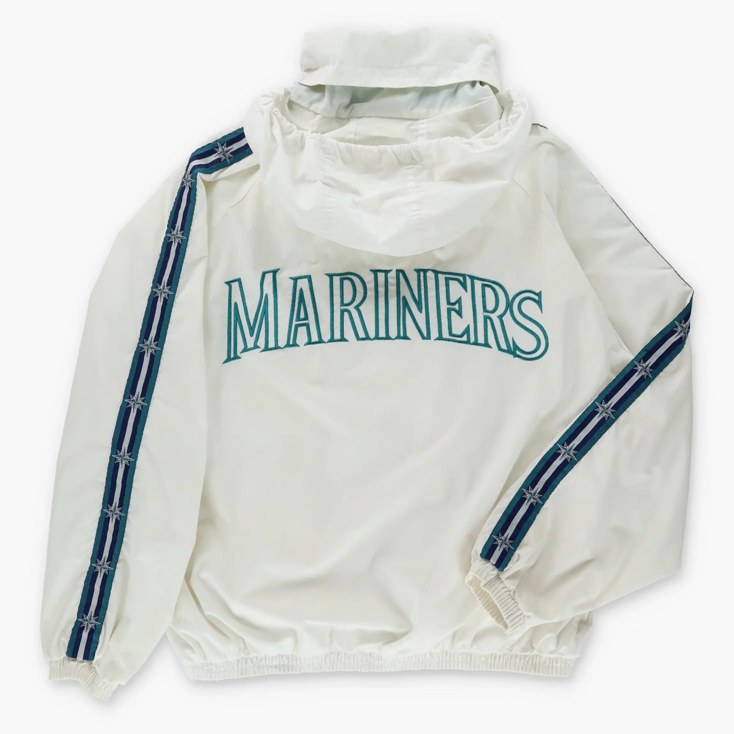 Vintage PRO PLAYER Seattle Mariners MLB Convertible Hood Windbreaker Jacket Korean Made (XL)