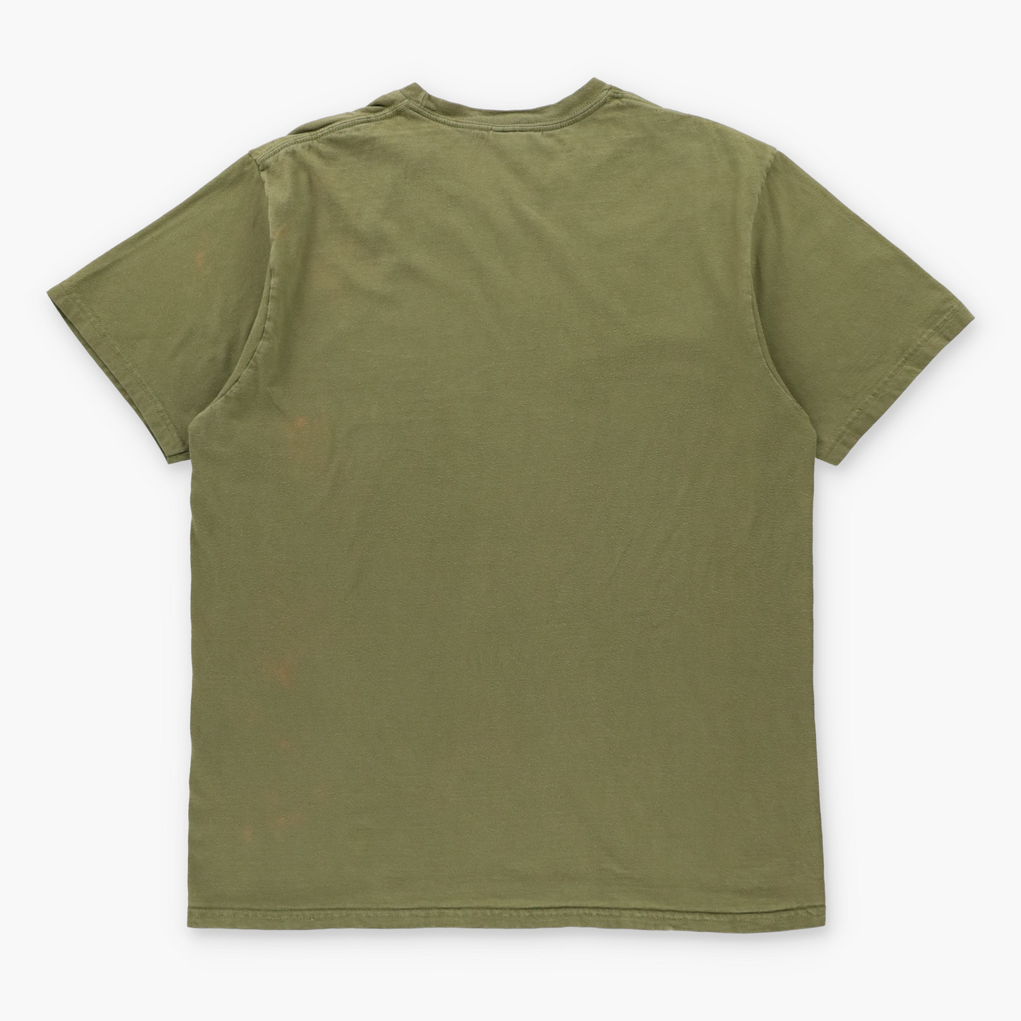 NIKE Khaki Green & White Embroidered Swoosh Logo Tee (L) Vintage Sole Melbourne