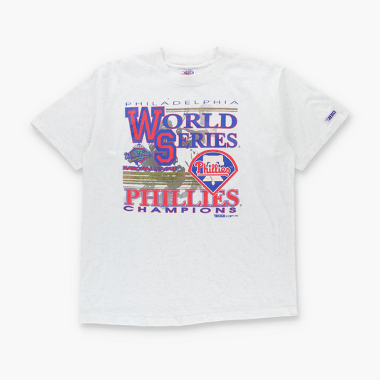 Vintage 1993 Philadelphia Phillies MLB World Series Single Stitch Heather White T-Shirt USA Made (XL) Vintage Sole Melbourne