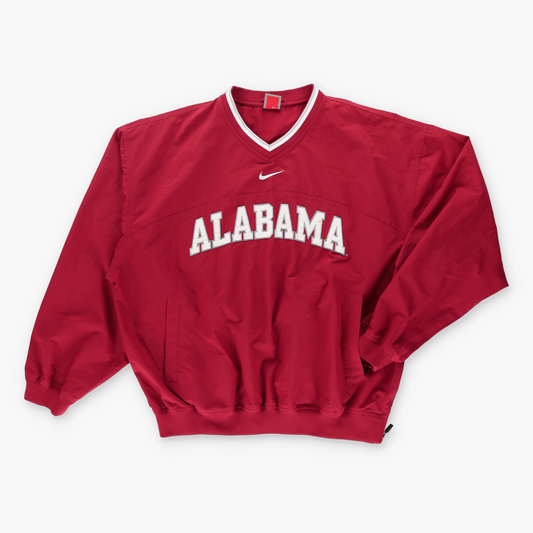 NIKE Alabama Crimson Tide Embroidered Centre Swoosh Red Windbreaker Sweatshirt (L)