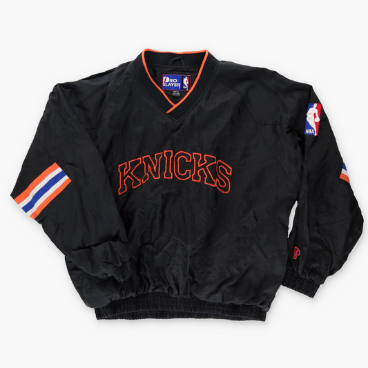 NEW YORK KNICKS NBA Korean Made Black & Orange Windbreaker Sweatshirt (XL)