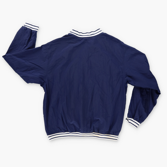 NIKE Embroidered Swoosh Logo Blue & White Windbreaker Sweatshirt (L)
