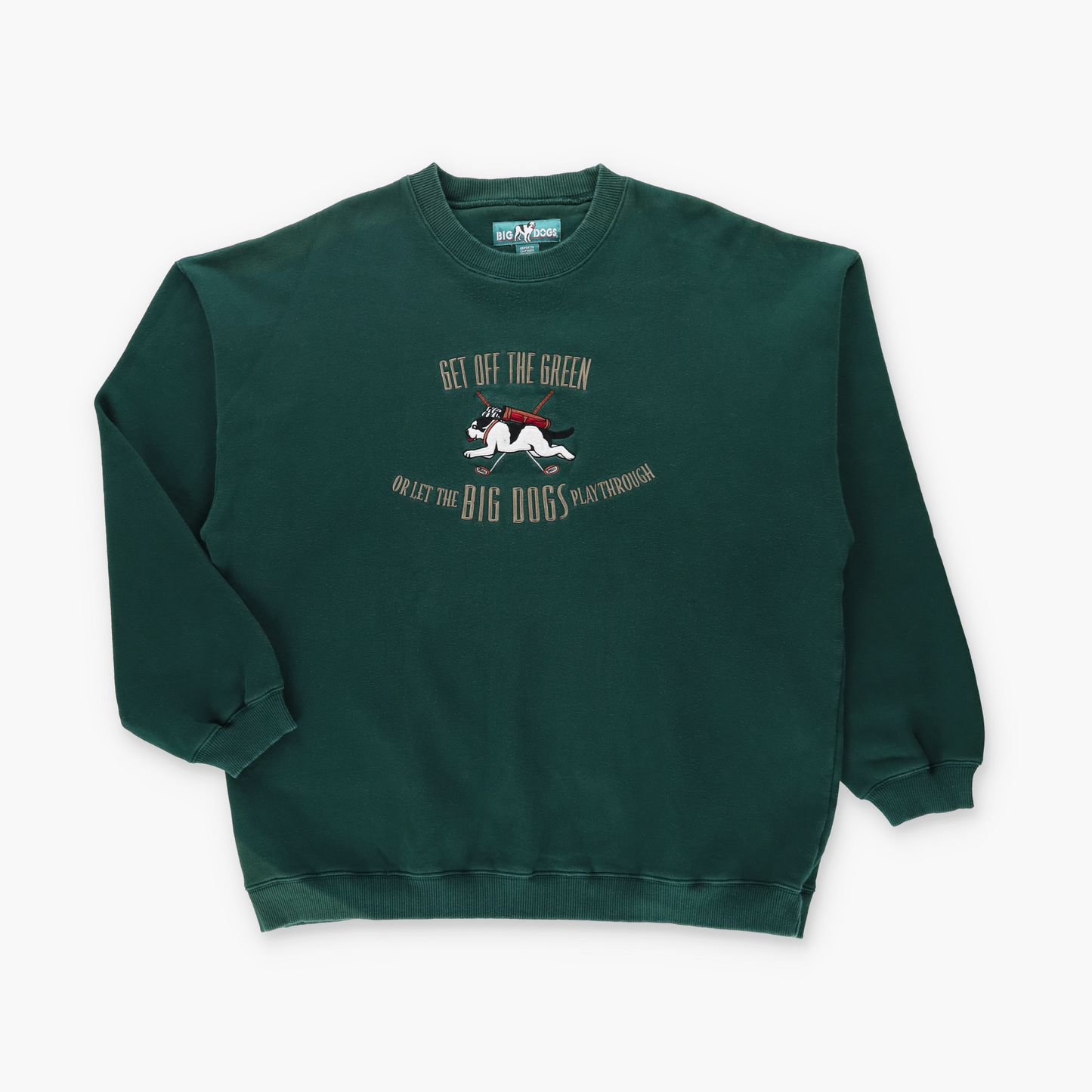 BIG DOGS "Get Off The Green" Embroidered Golf Sweatshirt (XL)