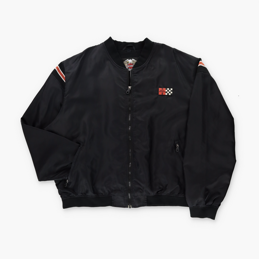 HARLEY DAVIDSON Embroidered Aces & Race Flags USA Made Bomber Jacket (XXL)