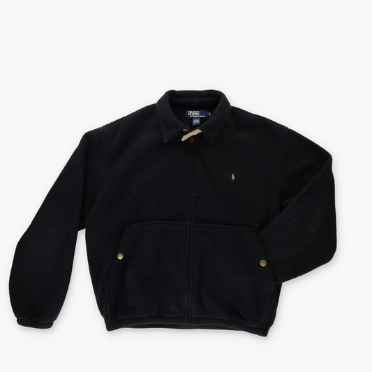 RALPH LAUREN POLO Zip-Up Collared 'Teddy' Fleece Sweatshirt (M-L)