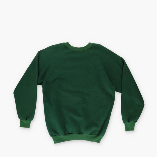 BOOTLEG RALPH LAUREN POLO Embroidered Logo USA Made Dark Green Sweatshirt (L)