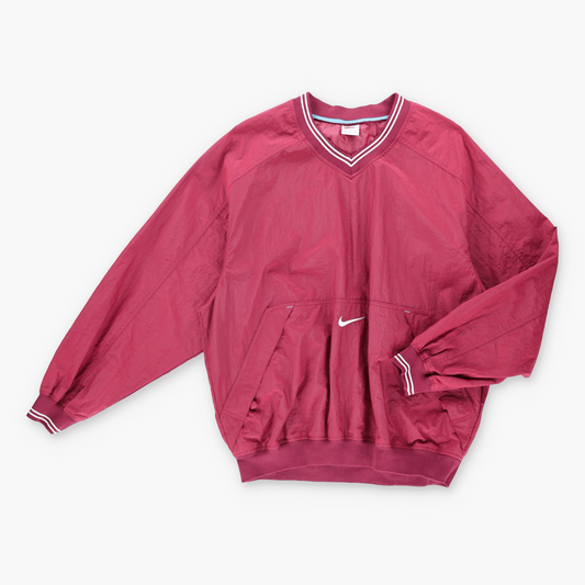 Vintage NIKE Centre Swoosh Red & White Windbreaker Pull Over *Aubs Vintage Sole Melbourne
