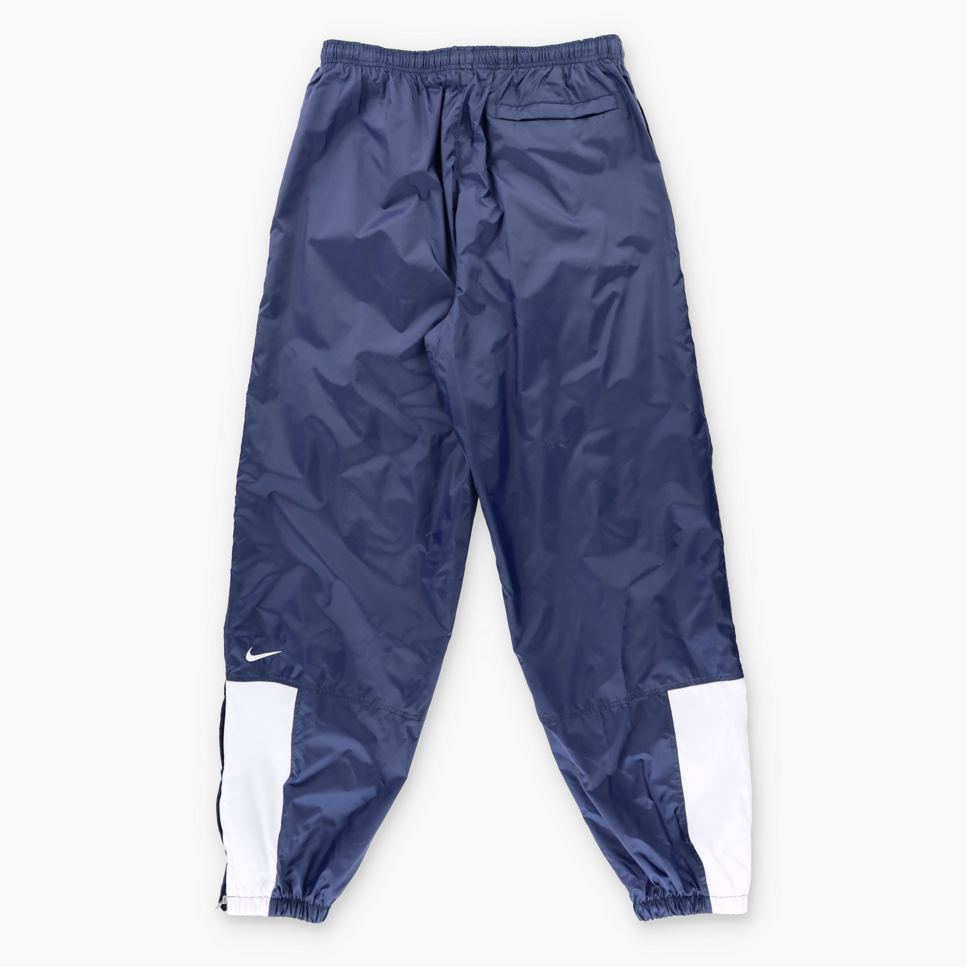 Vintage NIKE Embroidered Swoosh Navy & White Pocket Track Pants (M) *Aubs Vintage Sole Melbourne