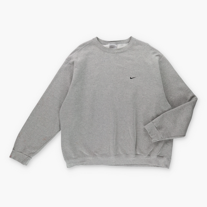 Vintage NIKE Grey & Black Embroidered Swoosh Classic Sweatshirt (XL) *Aubs Vintage Sole Melbourne