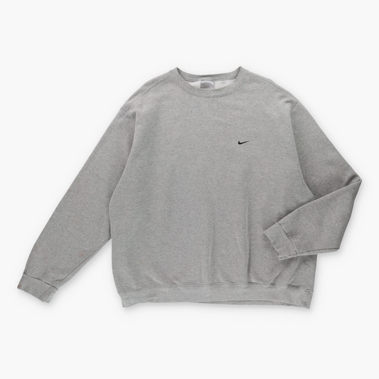 Vintage NIKE Grey & Black Embroidered Swoosh Classic Sweatshirt (XL) *Aubs Vintage Sole Melbourne