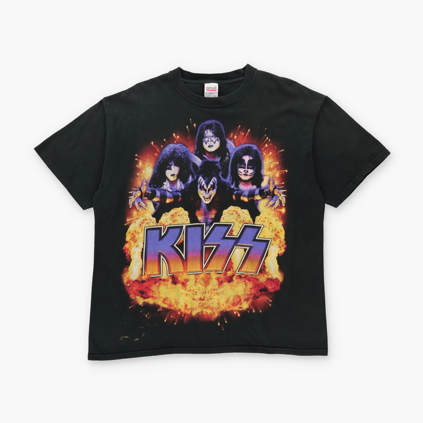 "Rock The Nation 2004" KISS Tour Double Sided ANVIL T-Shirt (L)