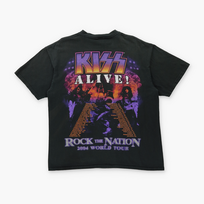 "Rock The Nation 2004" KISS Tour Double Sided ANVIL T-Shirt (L)