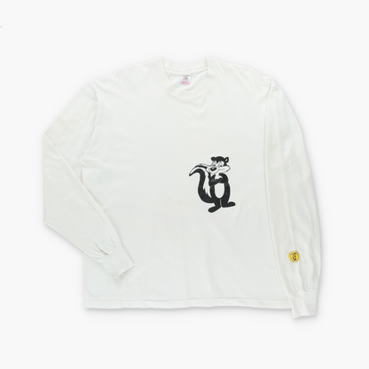 Pepe Le Pew "Puhdunked!" USA Made FRUIT OF THE LOOM Single Stitch Long Sleeve Tee (XL)