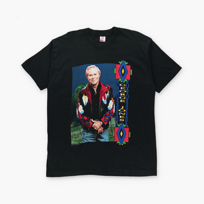 George Jones "High-Tech Redneck Tour" FRUIT OF THE LOOM Single Stitch Tee USA Made (XL-XXL)
