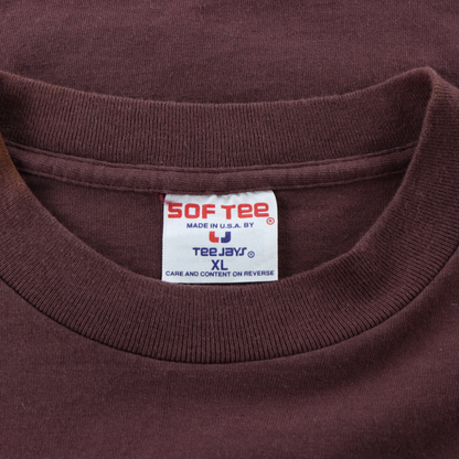 "He Loves You So Much It Hurts" USA Made Single Stitch TEEJAYS Burgundy Bible Verse Tee (XL)