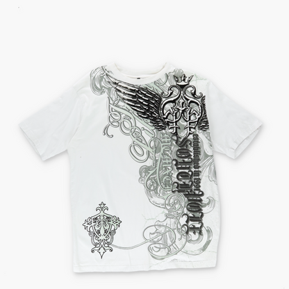 SOUTHPOLE Y2K Punk Grunge Graphic 100% Cotton White T-Shirt (XL)
