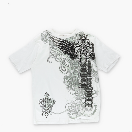 SOUTHPOLE Y2K Punk Grunge Graphic 100% Cotton White T-Shirt (XL)