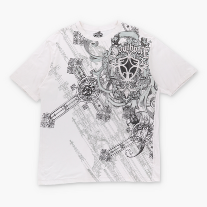 Vintage SOUTHPOLE Embellished Y2K White T-Shirt *Aubs Vintage Sole Melbourne