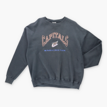 Vintage WASHINGTON CAPITALS Black Ice Hockey Sweatshirt *Aubs Vintage Sole Melbourne