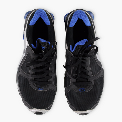 NIKE 'Shox Turbo+10' Silver & Black Sneakers (10.5)