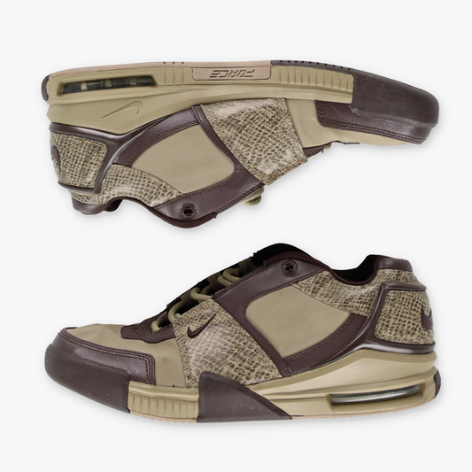 NIKE 'Air Force Formidable Low' Snake Skin & Brown Sneakers (10.5)