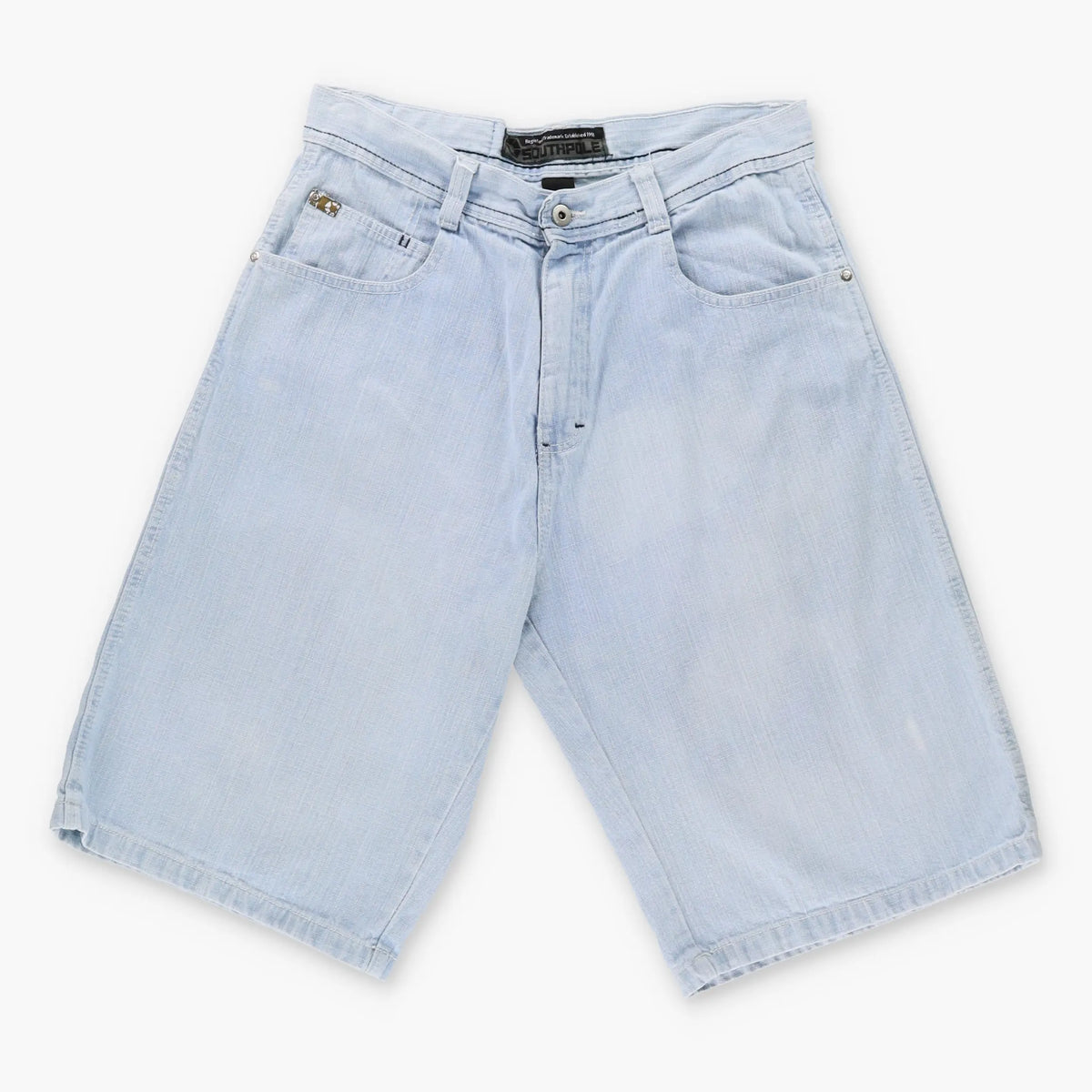 VINTAGE SOUTHPOLE Y2K Light Wash Jorts Denim Jean Shorts  (34)