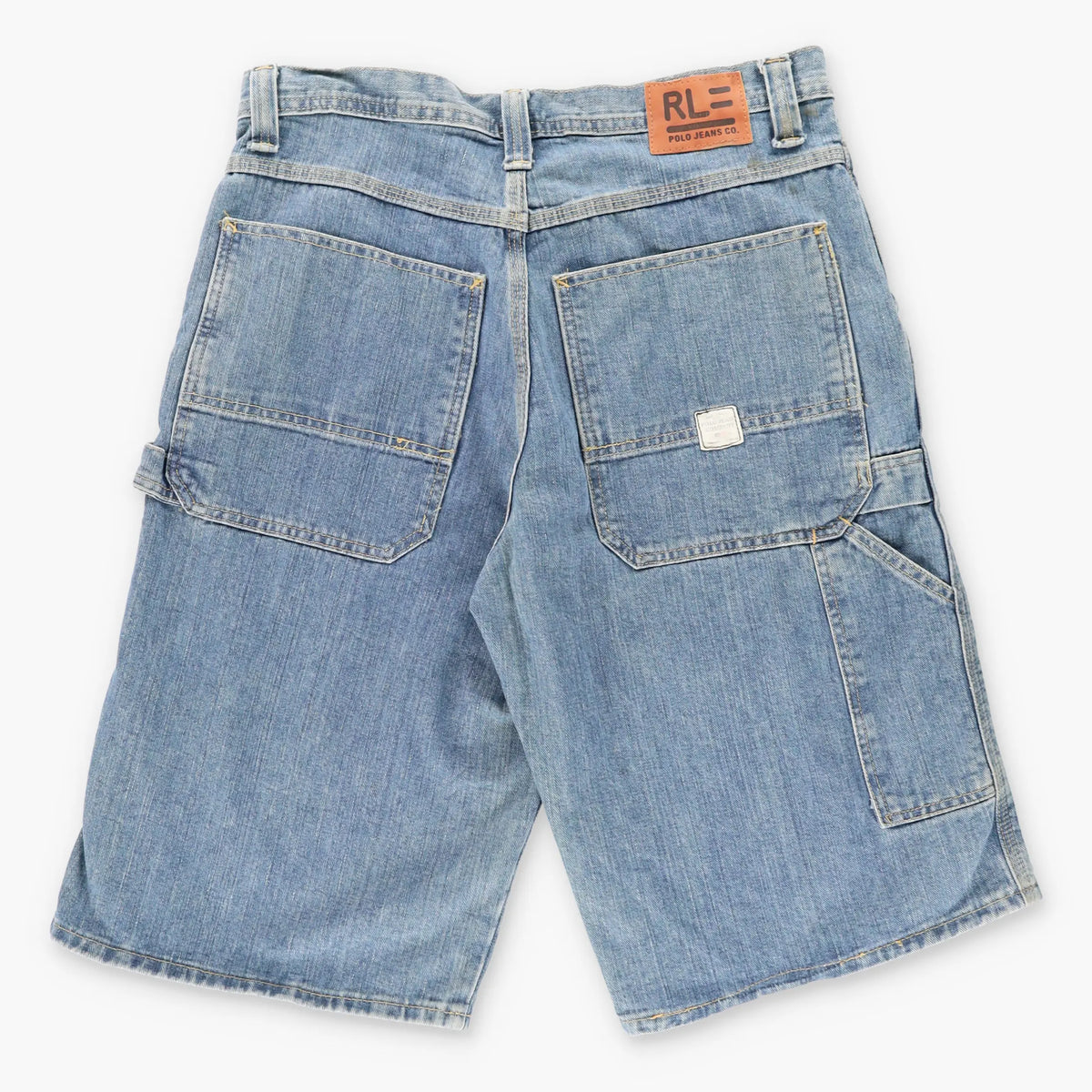 Vintage POLO RALPH LAUREN JEANS Y2K Canton Carpenter Jorts Jean Shorts (33)