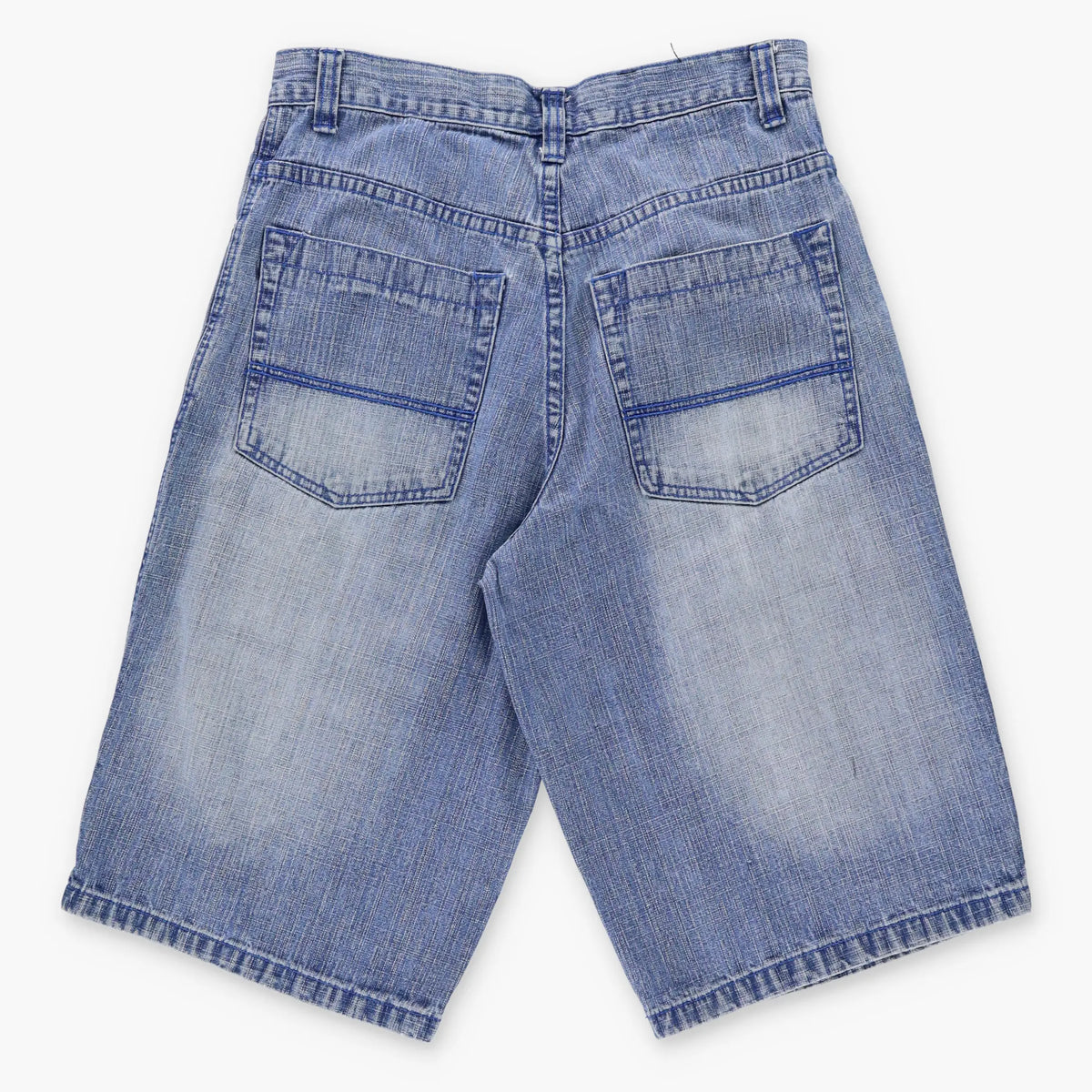 Vintage SOUTHPOLE Y2K Jorts Blue Monochromatic Stitch Denim Jean Shorts (34)