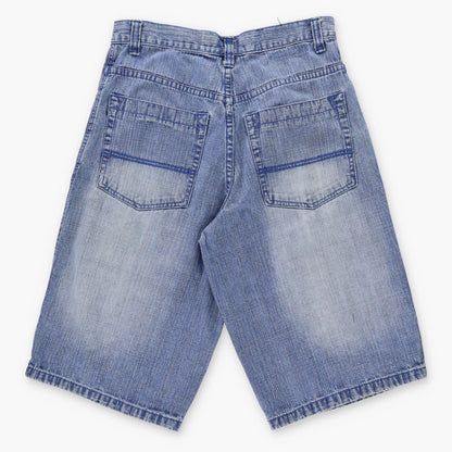 Vintage SOUTHPOLE Y2K Jorts Blue Monochromatic Stitch Denim Jean Shorts (34)