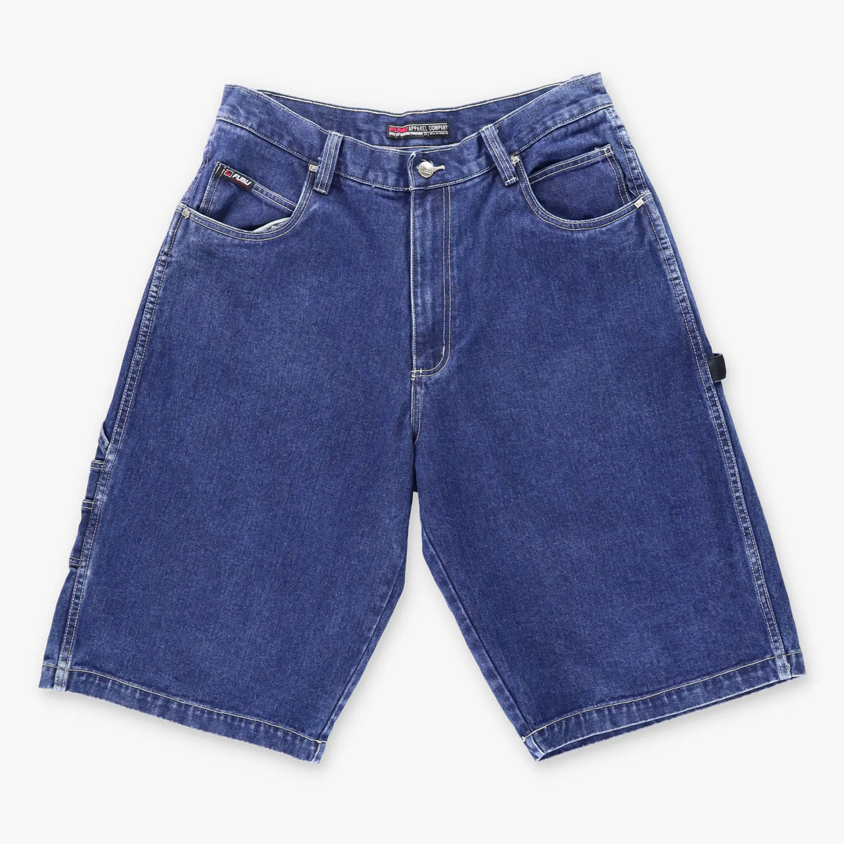 JNCO JEANS Y2K Carpenter Red & Blue Jorts Denim Jean Shorts (34)